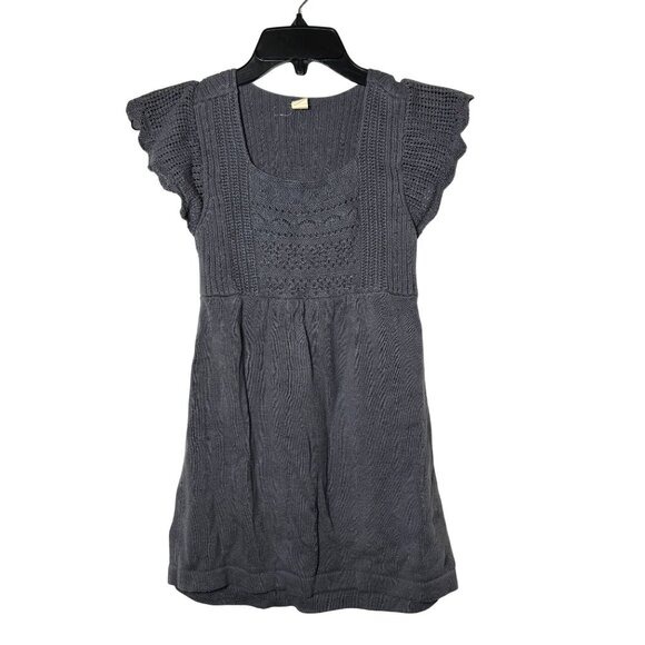 Old Navy Girls Crochet Knit Babydoll Sweater Size XL 14 Dark Academia Y2K Preppy - Picture 2 of 9